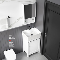Small-sized floor-standing wash basin basin integrated washbasin sink ultra-narrow and long washbasin ceramic household