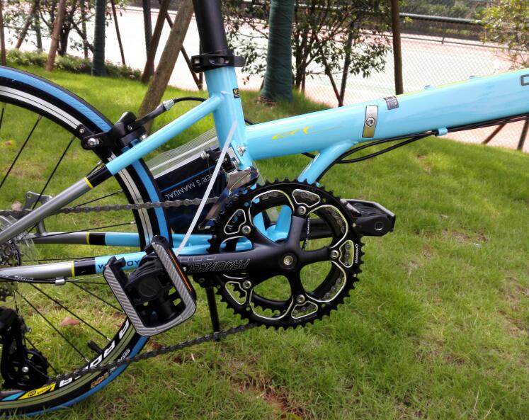 oyama欧亚马fbicr16铬钼钢男女学生式16速变速折叠车20寸自行车