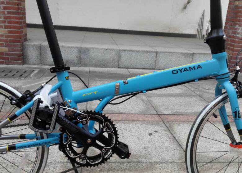 oyama欧亚马fbicr16铬钼钢男女学生式16速变速折叠车20寸自行车