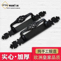 Flogg door handle Black retro door handle Villa courtyard door entry door handle plus thick heart