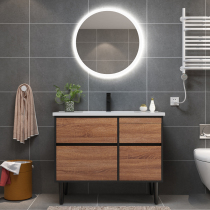 Nordic solid wood bathroom cabinet combination toilet intelligent mirror floor type bathroom wash basin cabinet modern simplicity