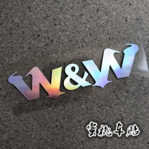 WW electric syllable hundred DJ sticker HOLOGRAM laser peripheral sticker luggage computer sticker machine car sticker