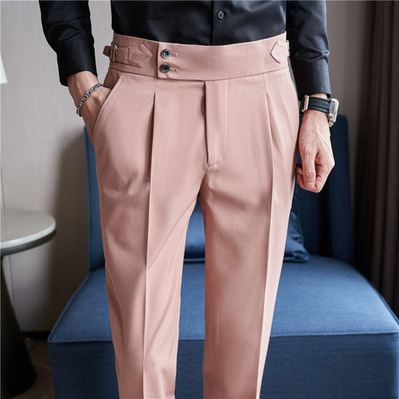 Naples men's handsome trousers draped and straight-leg trendy pink suit pants men's high-waist casual trousers
Naples men's handsome trousers draped and straight-leg trendy pink suit pants men's high-waist casual trousers