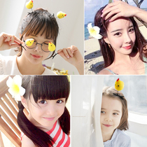 Holiday beach head flower frangipani childrens hair clip side clip bridal headdress beach head flower Korean Bali