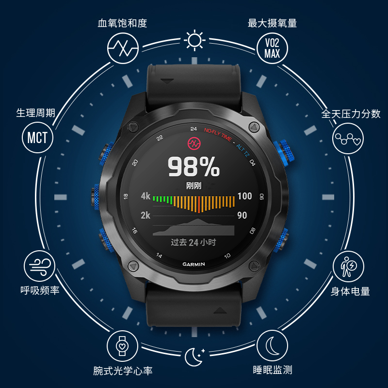 Garmin佳明Descent Mk2/MK2i 钛合金多功能游泳潜水电脑运动手表 