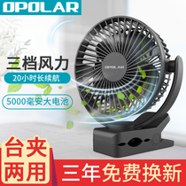 OPOLAR portable small fan Office dormitory Student bed stroller clip Silent mini rechargeable fan