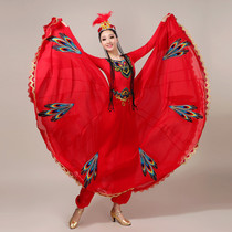 2022 New Xinjiang Dance Clothing Show to the ethnic wind swing dress Uighur performances