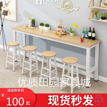 Close by wall Terra table Home leaning by window Balcony Bar Desk Rectangular Table High Foot Table And Chairs Combined Strip Table Narrow Table