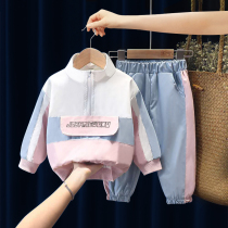 Girls Autumn Suit Net Red 2022 New Style Foreign FashionAble Kids Two-Piece Set Sports Children Spring and Autumn Baby Girls