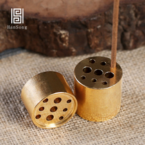 Pure copper nine-hole incense plug Aroma Burner gourd bracket household thread incense seat for Buddha incense burner incense stick Zen ornaments