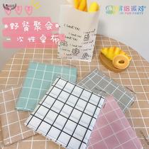 Disposable Tablecs Party Ins Wind Christmas Plastic Rectangular Thickened Nursery Event Birthday Sweet Table