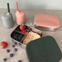 Denmark liewood new baby food supplement stainless steel lunch box go out portable split lunch box silicone cover