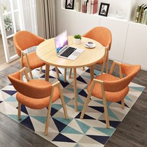 Nordic Light Lavish Talks Table Sales House Reception Desk And Chairs Combined Sweet Milk Tea Shop Beauty Salon Small Family Dining Table And Chairs