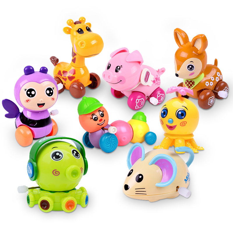 会动会跑的儿童发条上链玩具婴儿童0-1-3学爬行上弦小动物玩具车产品展示图4