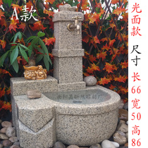 Stone wash basin Carved stone cornucopia Courtyard stone trough Mop pool Outdoor villa household sink ornaments