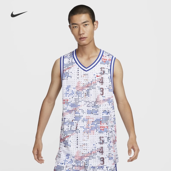Nike/NIKE men's sports training quick-drying breathable printed basketball vest FZ0686 FZ0691-100
Nike/NIKE men's sports training quick-drying breathable printed basketball vest FZ0686 FZ0691-100