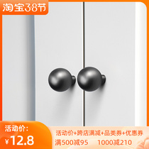 SosnoNordic Cupboard Handle Wardrobe Door Handle Modern Minima Drawer Cabinet Handle Black Nickel Wire Drawing Handle