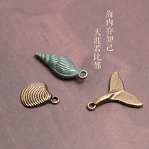 Aquarium marine shell dolphin conch fish tail pendant pendant bracelet necklace handmade diy accessories material