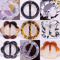 Corner knotted buckle Clothes decoration accessories Clothing buckle wild round corner buckle T-shirt buckle Clothes buckle Korean version