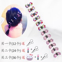 Childrens grab clip girl hair accessories girl shiny hairpin treasure card small mini clip head accessories