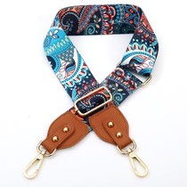 Wide webbing bag shoulder strap buckle white strap adjustable accessories dark green bag strap metal buckle woven