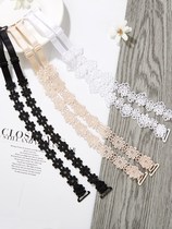 Double shoulder hollow lace flower breast strap underwear strap shoulder strap female accessories lace cross beauty back hanging neck