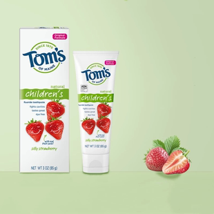 【糕妈推荐】Toms汤姆小屋儿童宝宝进口草莓牙膏含氟2-6-12岁85g