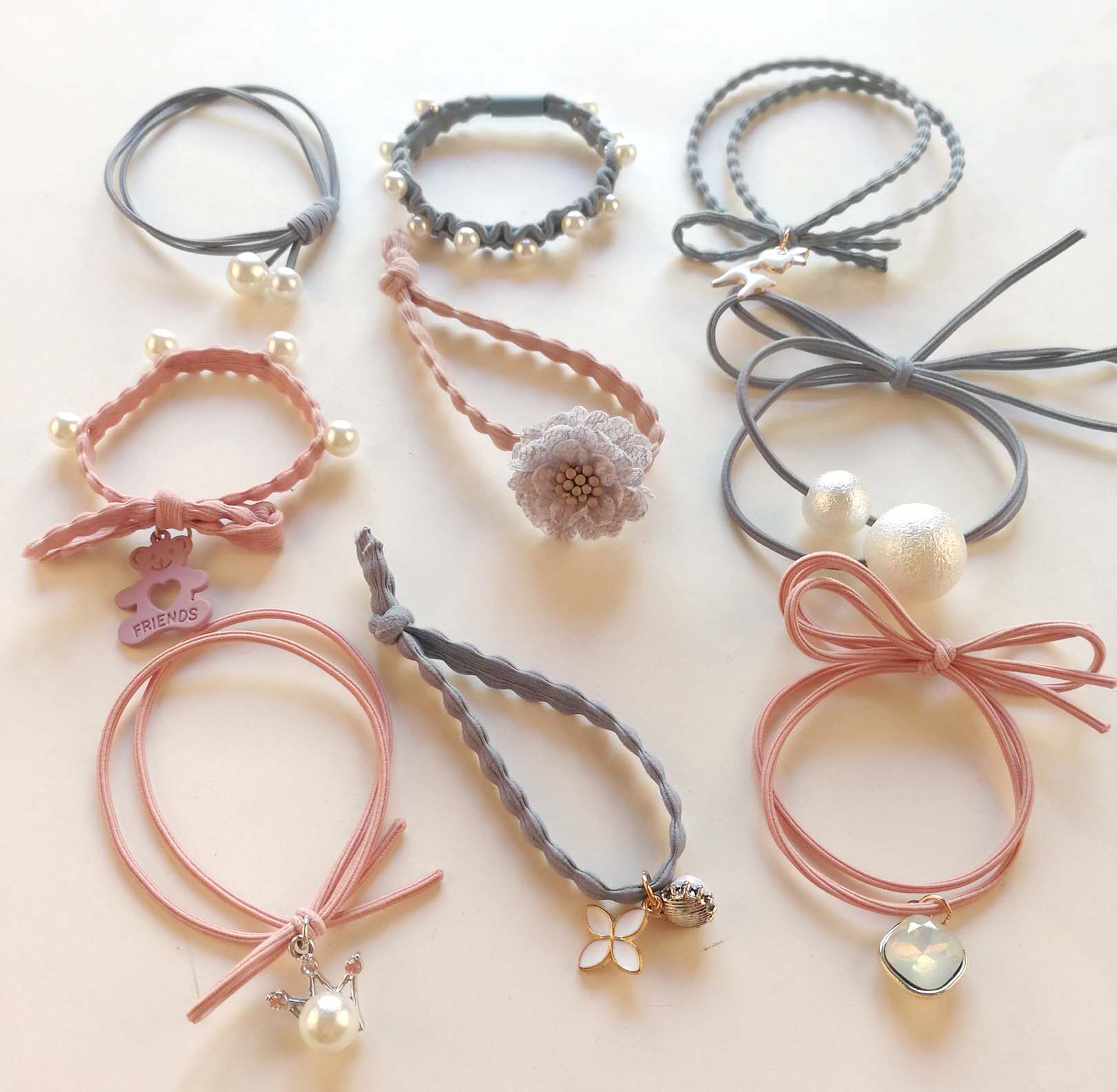 韩版手工头绳韩国日系成人发绳饰品组合橡皮筋小清新简