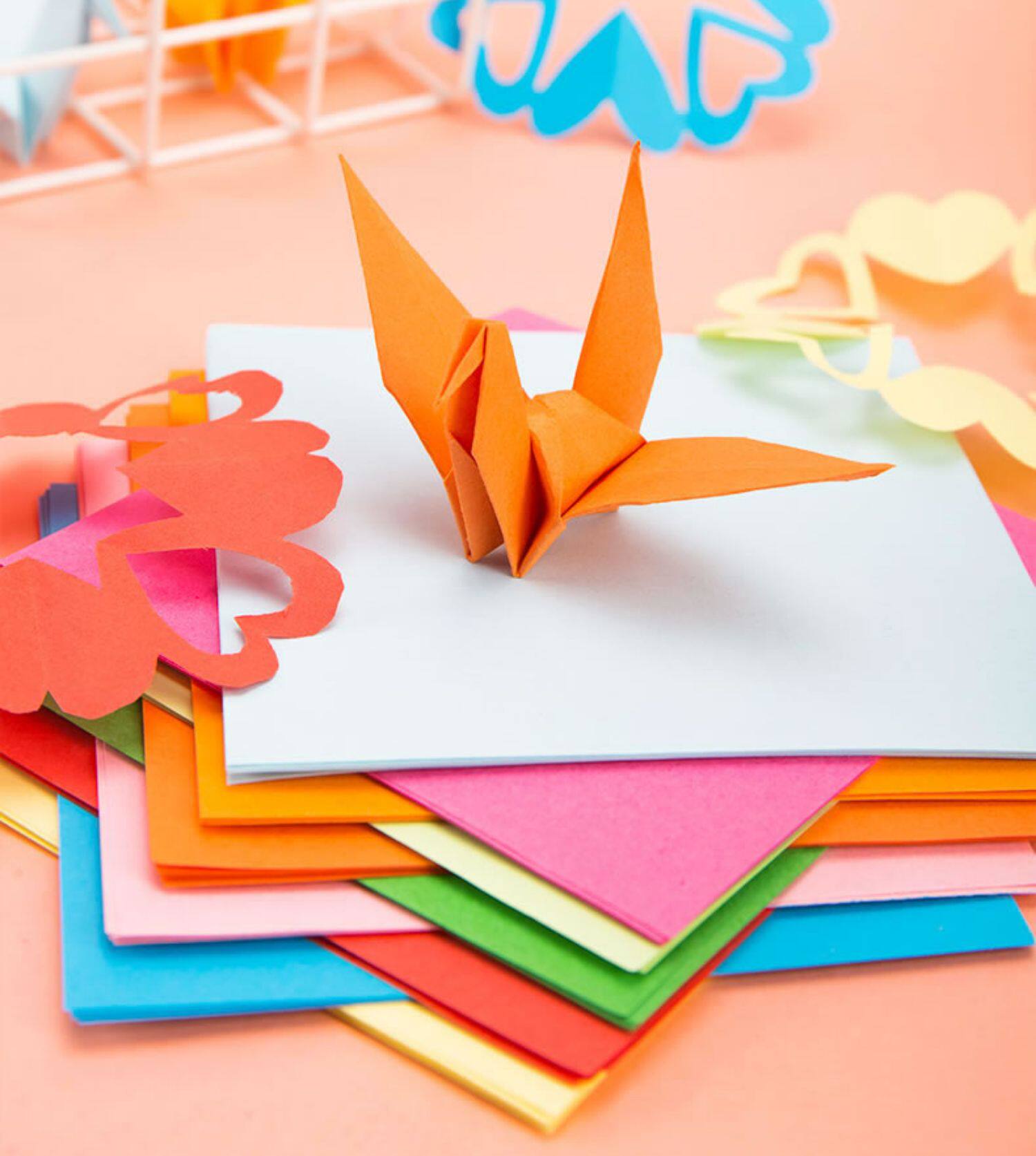 得力彩纸手工纸儿童幼儿园剪纸小学生彩色纸折纸卡纸千纸鹤折纸手工