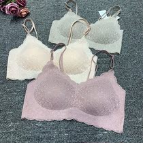 Lindwear lace hollow sexy brew breast Japanese reassuring trace-free steel-free ring thin gathering vest