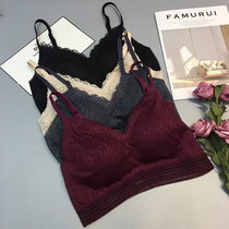 Brush cushion removable lace underwear female steelless ring thin pieces gathering beautiful back bra in Japan trace vest bra