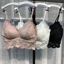Lace wipes bras underwear vest with beautiful back sexy steel-free ring small chest gathering bras short bottom lift