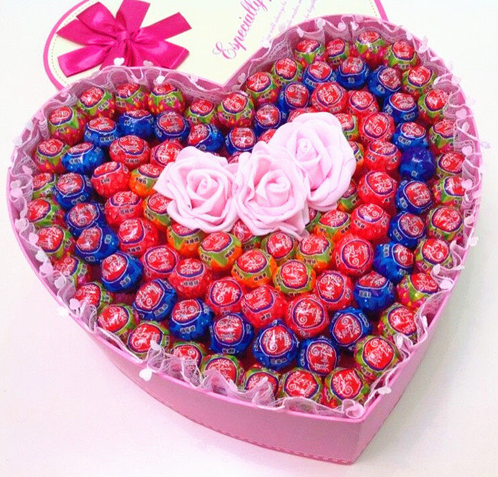 箭牌真知棒棒棒糖荔枝蓝莓味108支桶装送女朋友礼盒儿童零食糖果