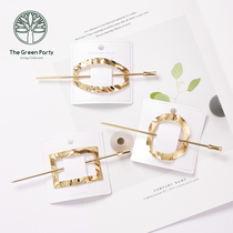 TheGreenParty minimalist geometric hairpin Sweet Beauty Fairys Department Hair Accessories Korean version online red head accessories