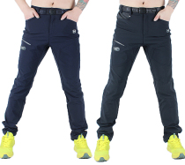 Spring and summer camping hiking pants mens waterproof slim outdoor pants breathable riding elastic fast-drying pants thin