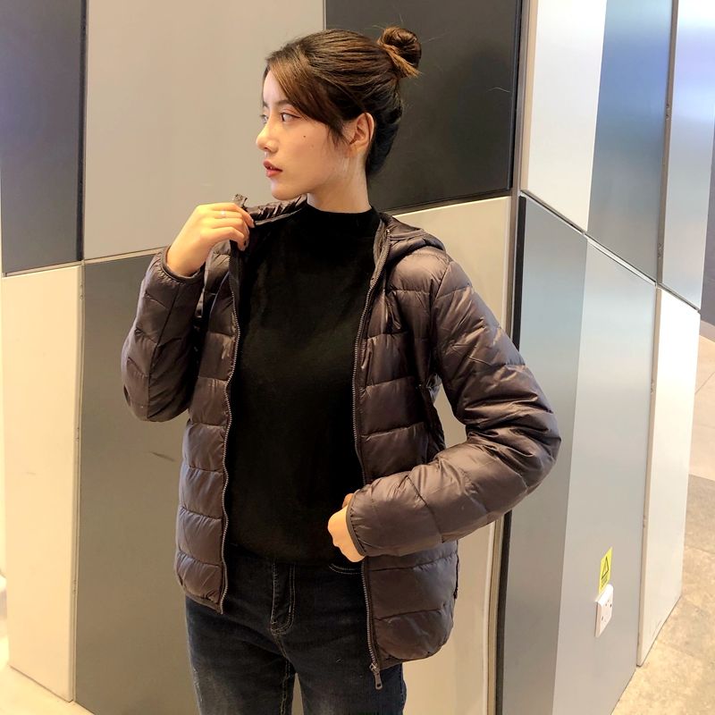 实体499！小提莫示范90%白鸭绒连帽轻薄款羽绒服女连帽外套YRF888