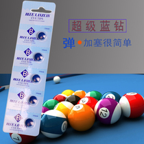 Pool club leather head 10mm Super Blue Diamond snooker small head stick Chinese black eight billiards single layer club head