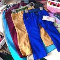 Day Single Child neutral twill cotton small foot long pants 80-140cm