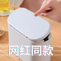 Trash can Cute girl home desktop small mini table with lid Garbage basket tube Coffee table Office countertop