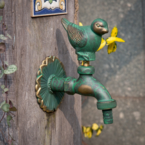 Garden faucet all copper animal single cold outdoor antifreeze sunscreen garden balcony mop into wall sparrows