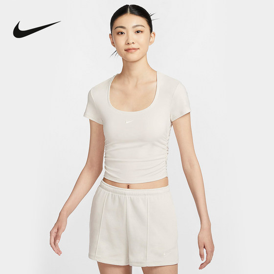 Nike women's short-sleeved smooth sweater white sports half-sleeved tight training fitness T-shirt FZ7991-104
Nike women's short-sleeved smooth sweater white sports half-sleeved tight training fitness T-shirt FZ7991-104