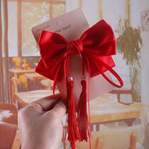 New Years headwear children 2021 New princess headwear Stream sumpsuit jacket Handmade with butterfly knot hairpin