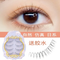 Moon Princess false eyelashes W-7 natural model simulation dense curl segmented messy European and American grafting effect W7