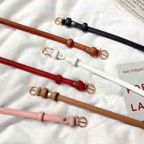 White Belt Womens Narrow Summer Skirt Belt Accessories Dress Decoration 2021 Korean Fine Belt Fashion Joker