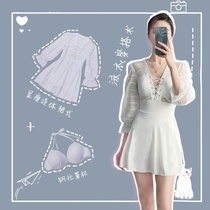 Fairy swimsuit 2021 New Beach long sleeve hollow one-piece swimsuit summer fairy air design sense niche sunscreen