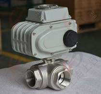 304 electric ball valve Q914F Q915F-16P three-way electric valve DN25DN50 threaded stainless steel ball valve