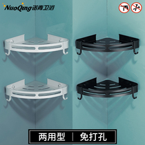 Punch-free bathroom storage rack wall-mounted nail-free toilet bathroom wall bathroom triangle storage toilet