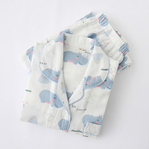 New Long Sleeve Pajamas Lady Long Sleeve Pure Cotton Cotton Cloth Cute Cartoon Spring Autumn Thin Cotton Numb Home Suit Suit