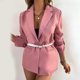 Red Jacket pocket Coat Blazer Lady Button women Suit for Red Jacket pocket Coat Blazer Lady Button women Suit for