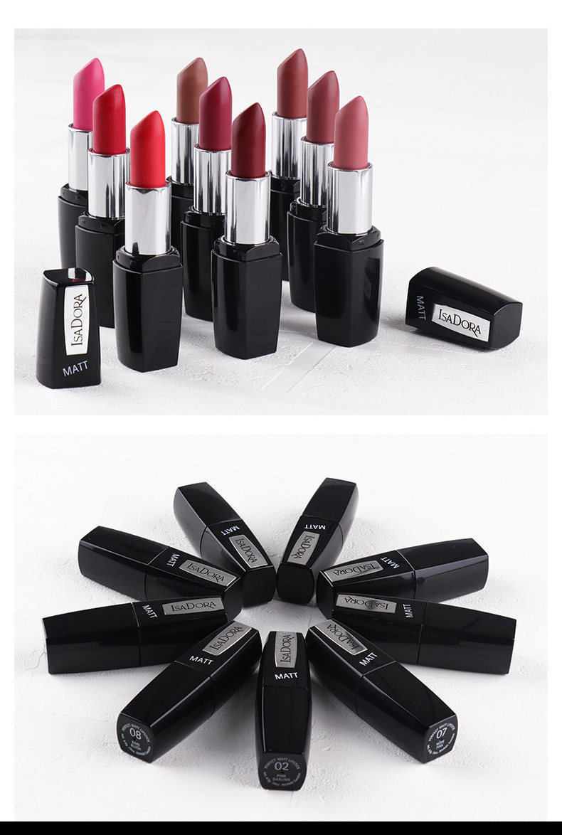isadora臻美哑光口红 持久保湿植物草本滋润养肤口红瑞典进口正品
